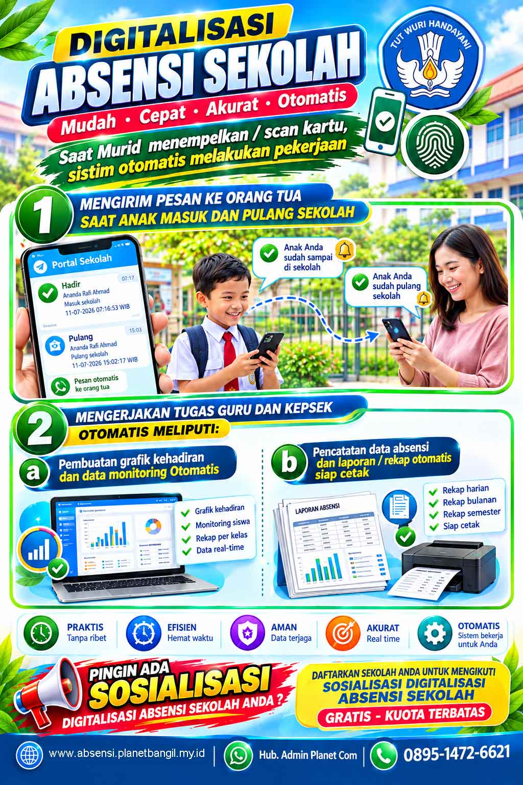 Alur Kerja Digitalisasi Absensi Sekolah